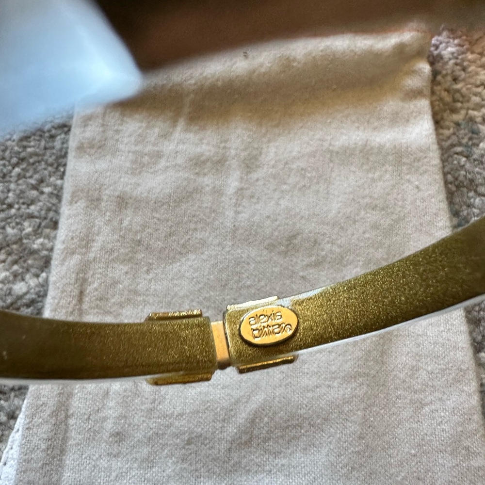Alexis Bittar Lucite Silver Bangle - Picture 3 of 4
